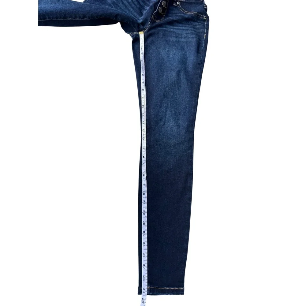 Maurices Womens Dark Wash Button Fly High Rise‎ Skinny Jeans XS REG - Picture 7 of 9
